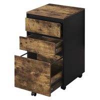 WOLTU 40 x 70 x 40 cm mobiler Aktenschrank für Hebelbogen-Ordner, Büro-Organizer, Aufbewahrung mit 3 Schubladen, Rollen, Rollschrank