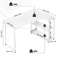 WOLTU 1PC Computertisch L-förmiger Büroschreibtisch PC Laptop Tisch Workstation Studie Schreibtisch Esszimmer Gaming Tisch