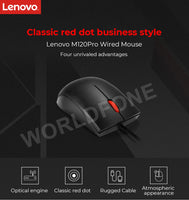 Lenovo USB Maus – Kabelgebunden & Zuverlässig