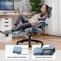 Ergonomischer Gaming-Stuhl mit Fußstütze