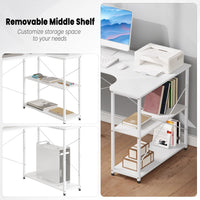 WOLTU 1PC Computertisch L-förmiger Büroschreibtisch PC Laptop Tisch Workstation Studie Schreibtisch Esszimmer Gaming Tisch