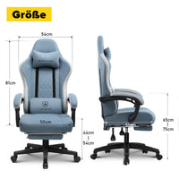 Ergonomischer Gaming-Stuhl mit Fußstütze