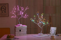 LED Nachtlicht Mini Weihnachten Baum Kupfer Draht Girlande Lampe Für Kinder Hause Schlafzimmer Dekoration Decor Fee Licht Urlaub beleuchtung