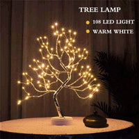 LED Nachtlicht Mini Weihnachten Baum Kupfer Draht Girlande Lampe Für Kinder Hause Schlafzimmer Dekoration Decor Fee Licht Urlaub beleuchtung