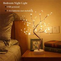 LED Nachtlicht Mini Weihnachten Baum Kupfer Draht Girlande Lampe Für Kinder Hause Schlafzimmer Dekoration Decor Fee Licht Urlaub beleuchtung
