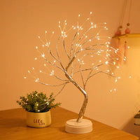 LED Nachtlicht Mini Weihnachten Baum Kupfer Draht Girlande Lampe Für Kinder Hause Schlafzimmer Dekoration Decor Fee Licht Urlaub beleuchtung