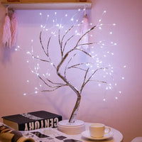 LED Nachtlicht Mini Weihnachten Baum Kupfer Draht Girlande Lampe Für Kinder Hause Schlafzimmer Dekoration Decor Fee Licht Urlaub beleuchtung