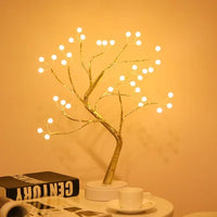 LED Nachtlicht Mini Weihnachten Baum Kupfer Draht Girlande Lampe Für Kinder Hause Schlafzimmer Dekoration Decor Fee Licht Urlaub beleuchtung