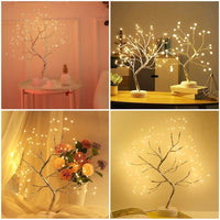 LED Nachtlicht Mini Weihnachten Baum Kupfer Draht Girlande Lampe Für Kinder Hause Schlafzimmer Dekoration Decor Fee Licht Urlaub beleuchtung