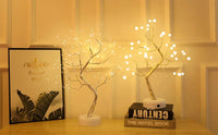LED Nachtlicht Mini Weihnachten Baum Kupfer Draht Girlande Lampe Für Kinder Hause Schlafzimmer Dekoration Decor Fee Licht Urlaub beleuchtung