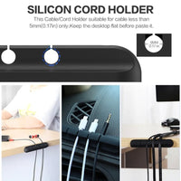 3/5/7 Clips Klebstoff Silikon Kabel Wickler Desktop Draht Organizer USB Kabel Halter Schreibtisch Set Tisch Organizer Büro hause Liefert