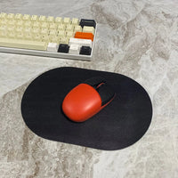 Oval small Mouse Pad Solid Color Universal Non-slip Pad Mouse Pad Suitable for Laptop Office Leather Gaming Mouse Pad