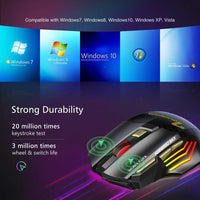 Wiederaufladbare Bluetooth Maus Drahtlose PC Gamer Maus Computer Gaming Maus Ergonomische Mause 5500 DPI Mäuse Für Laptop Ipad