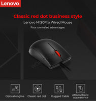 Lenovo USB Maus – Kabelgebunden & Zuverlässig