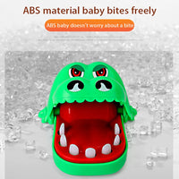 Klassisches Krokodilzahnspiel Mini Abs Krokodil Beißendes Fingerspiel Familie Tabletop Party Lustiges Spiel Spielzeugzubehör als Geschenk