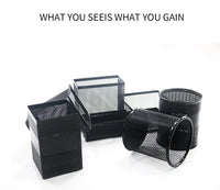Circular Metal Pen Holder, Multifunctional Creative and Simple Storage Box for Student Office Desktops