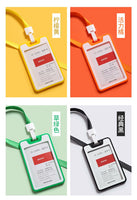Office Card Holder Work ID Card Holder Lanyard Protective Cover Pendant Bus Bank Photo Card Holder Office Supplies Card Holder