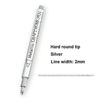 2/1Pc Pinsel Metallic Marker Stifte Gold Silber Farbe Permanent Kunst Marker Für Manga Handwerk Scrapbooking Schule Schreibwaren liefert