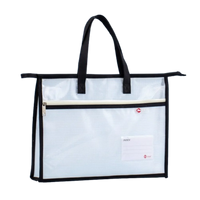 Transparent A3/A4 File Storage Bag, Thickened Multi-layer Zipper Bag, Large Capacity with Handle, Art Portfolio Case
