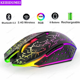 RGB Bluetooth Gaming Mouse - Wireless & Rechargeable
