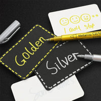 2/1Pc Pinsel Metallic Marker Stifte Gold Silber Farbe Permanent Kunst Marker Für Manga Handwerk Scrapbooking Schule Schreibwaren liefert