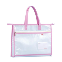 Transparent A3/A4 File Storage Bag, Thickened Multi-layer Zipper Bag, Large Capacity with Handle, Art Portfolio Case