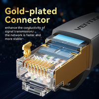 Vention CAT8 Ethernet-Kabel 40 Gbit/s 2000 MHz CAT 8 Netzwerk-Baumwollgeflochtenes Internet-LAN-Kabel für Laptops PS 5 Router RJ45-Kabel