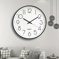 8-Zoll-Wanduhr aus geräuschlosem Quarz, runde dreidimensionale digitale moderne Wanduhr, nicht tickende Wanduhr, Schlafzimmer-Wohnzimmer