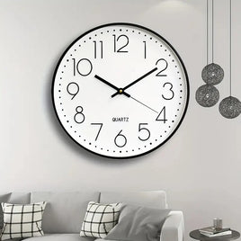 8-inch Silent Quartz Wall Clock, Round Three-Dimensional Digital Modern Wall Clock, Non-Ticking Wall Clock, Bedroom Living Room