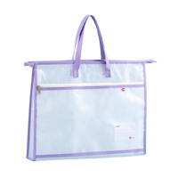 Transparent A3/A4 File Storage Bag, Thickened Multi-layer Zipper Bag, Large Capacity with Handle, Art Portfolio Case