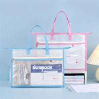 Transparent A3/A4 File Storage Bag, Thickened Multi-layer Zipper Bag, Large Capacity with Handle, Art Portfolio Case