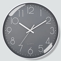 8-Zoll-Wanduhr aus geräuschlosem Quarz, runde dreidimensionale digitale moderne Wanduhr, nicht tickende Wanduhr, Schlafzimmer-Wohnzimmer