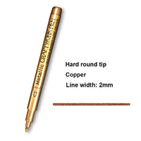 2/1Pc Pinsel Metallic Marker Stifte Gold Silber Farbe Permanent Kunst Marker Für Manga Handwerk Scrapbooking Schule Schreibwaren liefert