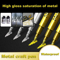 2/1Pc Pinsel Metallic Marker Stifte Gold Silber Farbe Permanent Kunst Marker Für Manga Handwerk Scrapbooking Schule Schreibwaren liefert