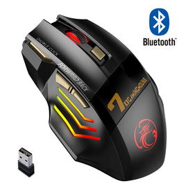 Rechargeable Bluetooth Mouse Wireless PC Gamer Mouse Computer Gaming Mouse Ergonomic Mouse 5500 DPI Mice For Laptop iPad
