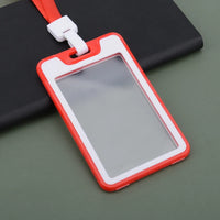 Office Card Holder Work ID Card Holder Lanyard Protective Cover Pendant Bus Bank Photo Card Holder Office Supplies Card Holder