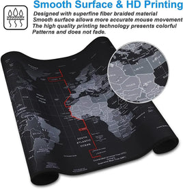 Large Gaming Mouse Pad - Non-Slip with Stitched Edges