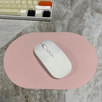 Oval small Mouse Pad Solid Color Universal Non-slip Pad Mouse Pad Suitable for Laptop Office Leather Gaming Mouse Pad