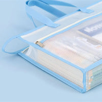 Transparent A3/A4 File Storage Bag, Thickened Multi-layer Zipper Bag, Large Capacity with Handle, Art Portfolio Case