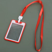 Office Card Holder Work ID Card Holder Lanyard Protective Cover Pendant Bus Bank Photo Card Holder Office Supplies Card Holder