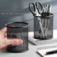 Circular Metal Pen Holder, Multifunctional Creative and Simple Storage Box for Student Office Desktops
