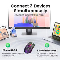 RGB Bluetooth Gaming Maus – Kabellos & Wiederaufladbar