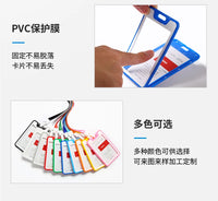 Office Card Holder Work ID Card Holder Lanyard Protective Cover Pendant Bus Bank Photo Card Holder Office Supplies Card Holder