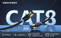Vention CAT8 Ethernet-Kabel 40 Gbit/s 2000 MHz CAT 8 Netzwerk-Baumwollgeflochtenes Internet-LAN-Kabel für Laptops PS 5 Router RJ45-Kabel