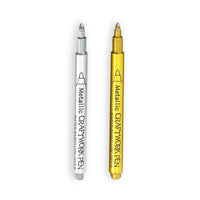 2/1Pc Pinsel Metallic Marker Stifte Gold Silber Farbe Permanent Kunst Marker Für Manga Handwerk Scrapbooking Schule Schreibwaren liefert
