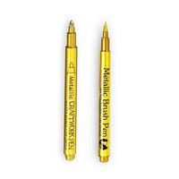 2/1Pc Pinsel Metallic Marker Stifte Gold Silber Farbe Permanent Kunst Marker Für Manga Handwerk Scrapbooking Schule Schreibwaren liefert