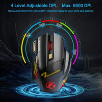 Wiederaufladbare Bluetooth Maus Drahtlose PC Gamer Maus Computer Gaming Maus Ergonomische Mause 5500 DPI Mäuse Für Laptop Ipad