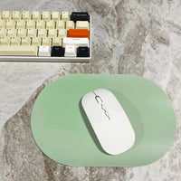 Oval small Mouse Pad Solid Color Universal Non-slip Pad Mouse Pad Suitable for Laptop Office Leather Gaming Mouse Pad