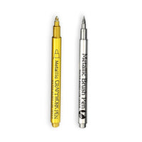 2/1Pc Pinsel Metallic Marker Stifte Gold Silber Farbe Permanent Kunst Marker Für Manga Handwerk Scrapbooking Schule Schreibwaren liefert