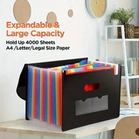 Erweiterbarer Aktenordner, 13/25 Taschen, A4-Format, Aktenordner, Organizer, großes Fassungsvermögen, tragbare Akkordean-Aktenbox für das Büro